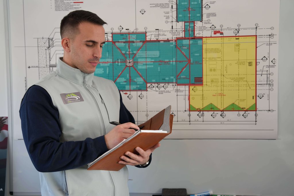 energy eco solutions stuff in the office making plan for a future work