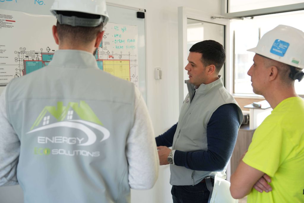 energy eco solutions stuff in the office making plan for a future work